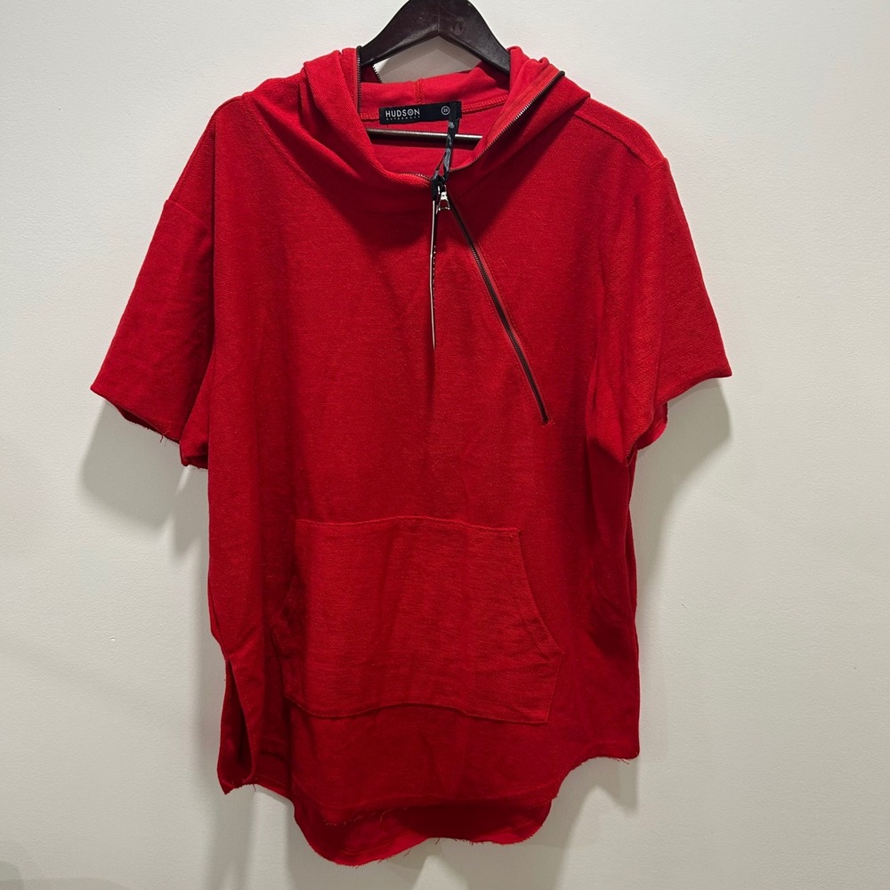 Hudson Mens Red pullover‎ hoodie size 2X New